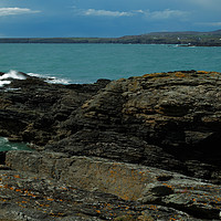 Buy canvas prints of STORMY CLOUDS ANGLESEY by andrew saxton