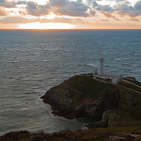 Buy canvas prints of LIGHTHOUSE SUNSET by andrew saxton