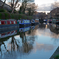 Buy canvas prints of SKIPTON BARGES by andrew saxton
