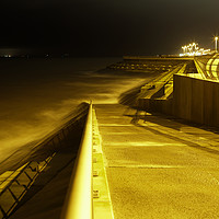 Buy canvas prints of RAILINGS OF SEA  by andrew saxton