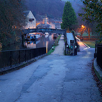 Buy canvas prints of DOWN TO THE CANEL by andrew saxton