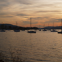 Buy canvas prints of BOATS IN THE SUNSET by andrew saxton
