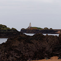 Buy canvas prints of ROCKY LIGHTHOUSE by andrew saxton