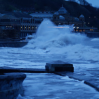 Buy canvas prints of WAVE IN THE NIGHT by andrew saxton
