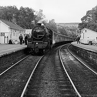Buy canvas prints of GROSMONT ARRIVAL by andrew saxton