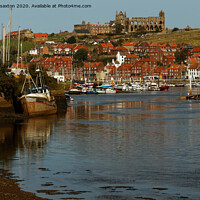 Buy canvas prints of Whitby harbour by andrew saxton