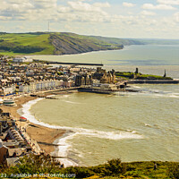 Buy canvas prints of Aberystwyth from Camer Obscura Hill. by John Morgan