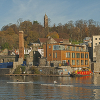 Buy canvas prints of Bristol harbour view. by John Morgan