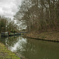 Buy canvas prints of Along the canal. by John Morgan