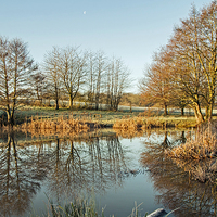Buy canvas prints of  Publow Pond. by John Morgan