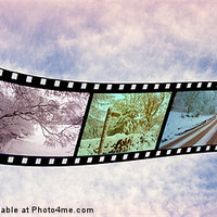Buy canvas prints of Coloured Winter Scene's on a Film Strip by Peter Blunn