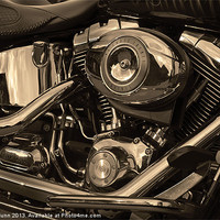 Buy canvas prints of Harley Davidson Power Plant by Peter Blunn