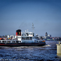 Buy canvas prints of Ferry across the Mersey by Maria Tzamtzi Photography