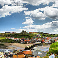 Buy canvas prints of Whitby Panorama by Maria Tzamtzi Photography