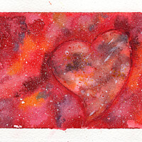 Buy canvas prints of Original Art - Space Heart Love Valentines by Maria Tzamtzi Photography