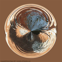 Buy canvas prints of Spherical Glass Paperweight Double Vortex by Robert Gipson