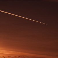 Buy canvas prints of Homeward bound aircraft contrail by Robert Gipson