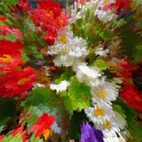 Buy canvas prints of Flowers in Extrude by Robert Gipson