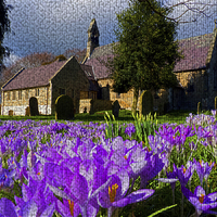 Buy canvas prints of Church with Flowers by Robert Gipson