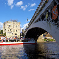 Buy canvas prints of Lendal tower and bridge across the river Ouse. by Robert Gipson