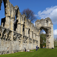 Buy canvas prints of St Mary Abby, York museum. by Robert Gipson