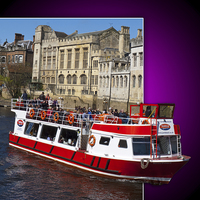 Buy canvas prints of York Boat out of bounds on the river Ouse,York. by Robert Gipson