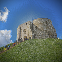 Buy canvas prints of Clifford's Tower in York  historical building with by Robert Gipson