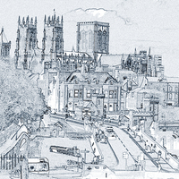 Buy canvas prints of York, in pen and ink by Robert Gipson