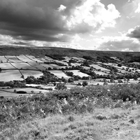 Buy canvas prints of  Across the Dale to the moor. by Robert Gipson