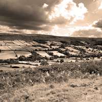 Buy canvas prints of   Across the Dale to the moor. by Robert Gipson