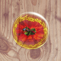 Buy canvas prints of  Flower Bubble across wood by Robert Gipson