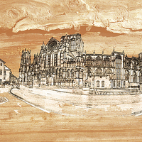 Buy canvas prints of York Minster Panoramic on wood by Robert Gipson