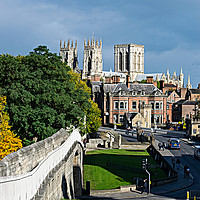 Buy canvas prints of York minster and Roman walls. by Robert Gipson