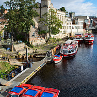 Buy canvas prints of York City Guildhall and red boats by Robert Gipson