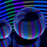 Buy canvas prints of Abstract art Spiral Lights in the crystal ball by Robert Gipson