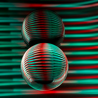 Buy canvas prints of Abstract art Glass Ball invert by Robert Gipson