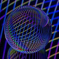 Buy canvas prints of Abstract art Bright lines in the ball by Robert Gipson