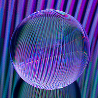 Buy canvas prints of Abstract art Crystal ball lines 3 by Robert Gipson