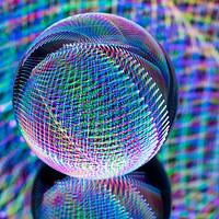 Buy canvas prints of Abstract art Magic lights in the glass ball by Robert Gipson