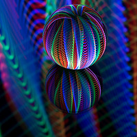 Buy canvas prints of Abstract art Amazing colours in the crystal ball by Robert Gipson