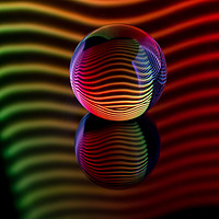 Buy canvas prints of Abstract art Reflections in the crystal ball. by Robert Gipson