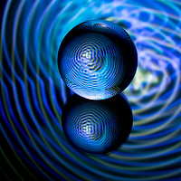 Buy canvas prints of Abstract art Blue in the crystal ball by Robert Gipson