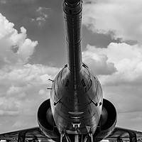Buy canvas prints of Mirage jet aircraft nose  Monochrome by Robert Gipson