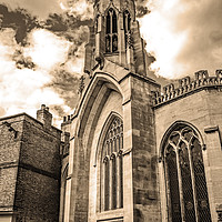 Buy canvas prints of St Helen's Church, Stonegate, York. In Sepia. by Robert Gipson