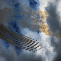 Buy canvas prints of  Red Arrows Display  by Keith Towers Canvases & Prints