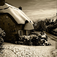 Buy canvas prints of Winter Cottage IW Canvases & Prints by Keith Towers Canvases & Prints