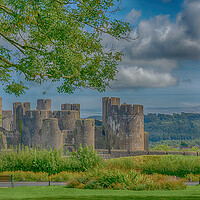 Buy canvas prints of Caerphilly Castle Framed by Steve Purnell