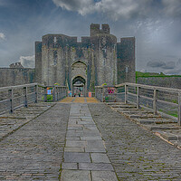 Buy canvas prints of Caerphilly Castle The Gatehouse by Steve Purnell