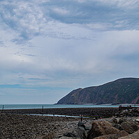 Buy canvas prints of Blacklands Beach Lynmouth by Steve Purnell