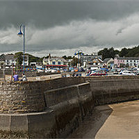 Buy canvas prints of A Panoramic View of Saundersfoot Harbour by Steve Purnell